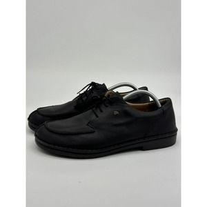 Finn Comfort‎ Shoes Mens 10 Black Oxford Leather Lace Up Round Toe Work Comfort